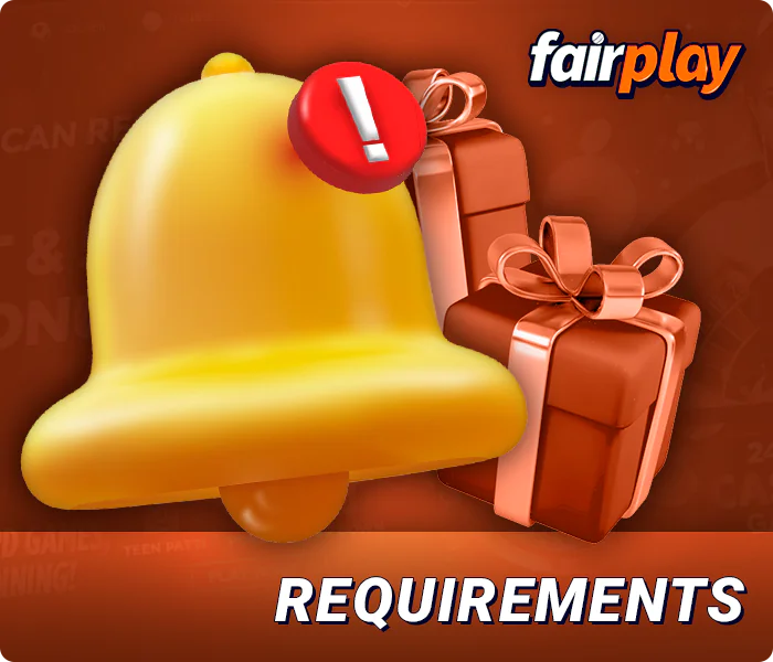 Requirements for bonuses at FairPlay - what players need to know