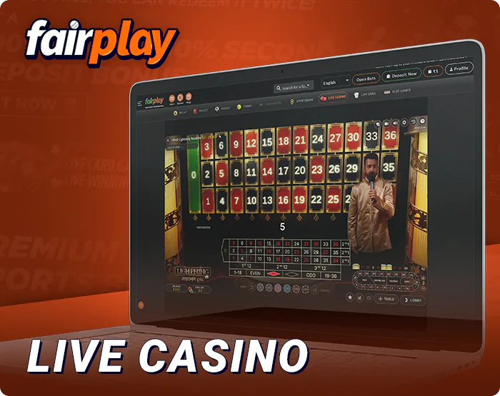 Live casino games at FairPlay - about live dealer games