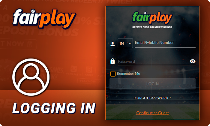 FairPlay authorization process - how to log in to account