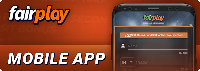 Creating a FairPlay account in the mobile app