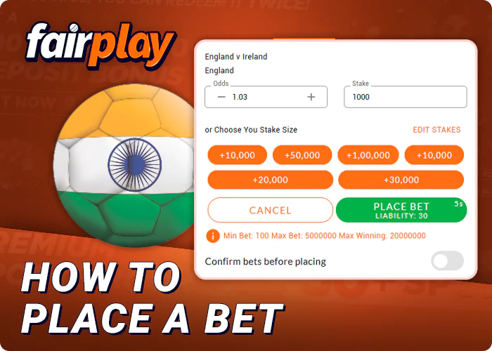 How to bet on a soccer match at the bookmaker's site FairPlay