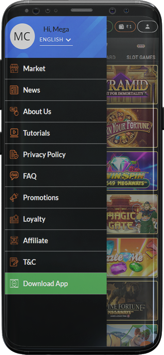 Screenshot of main menu in the FairPlay app