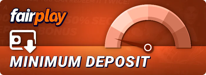 Minimum deposit to FairPlay - top up ₹500