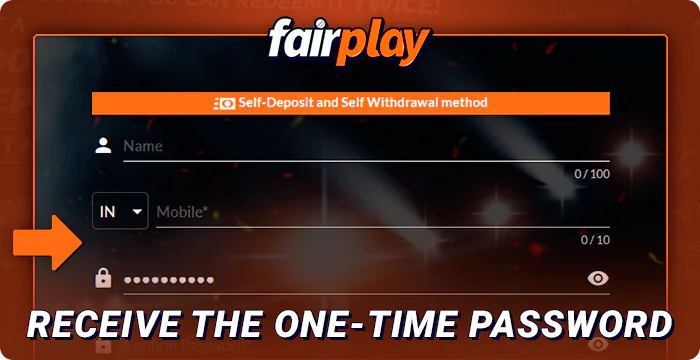 Entering and obtaining a password when registering for FairPlay