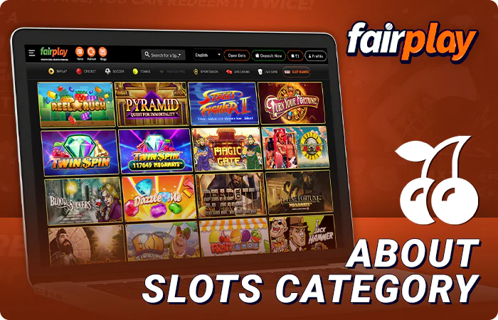About online slots section at FairPlay Casino