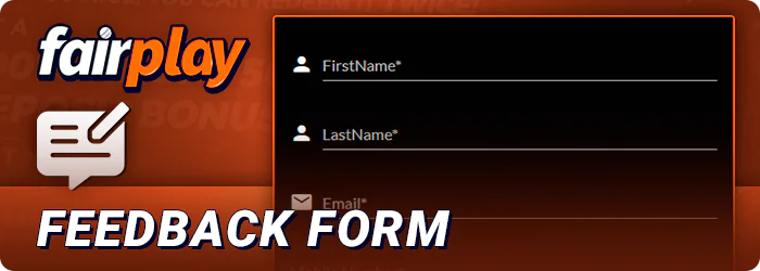 FairPlay betting site feedback form