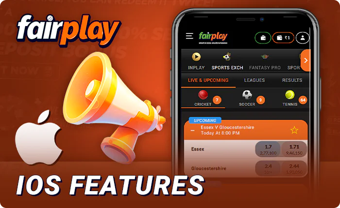 Features of the FairPlay app for iOS devices