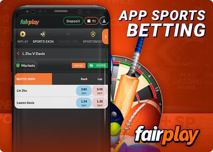 Betting on sporting events in FairPlay - live betting, virtual betting and more