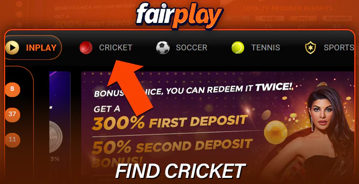 Find Cricket at Fairplay menu