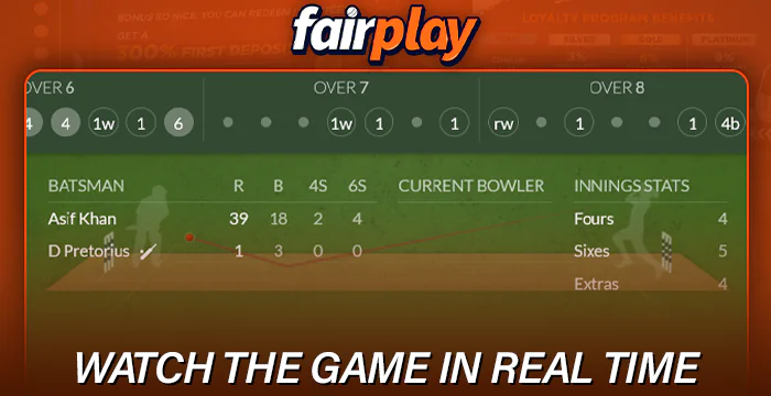 Watch the match on Fairplay in real time
