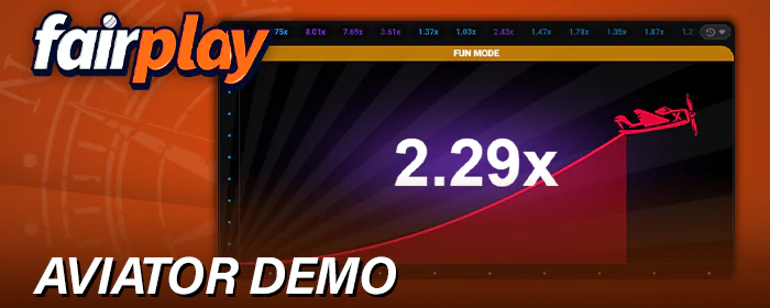 Play Aviator game in demo mode at Fairplay