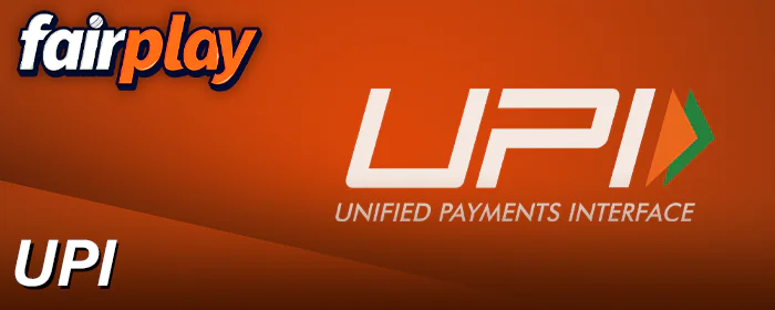 UPI payment method at Fairplay