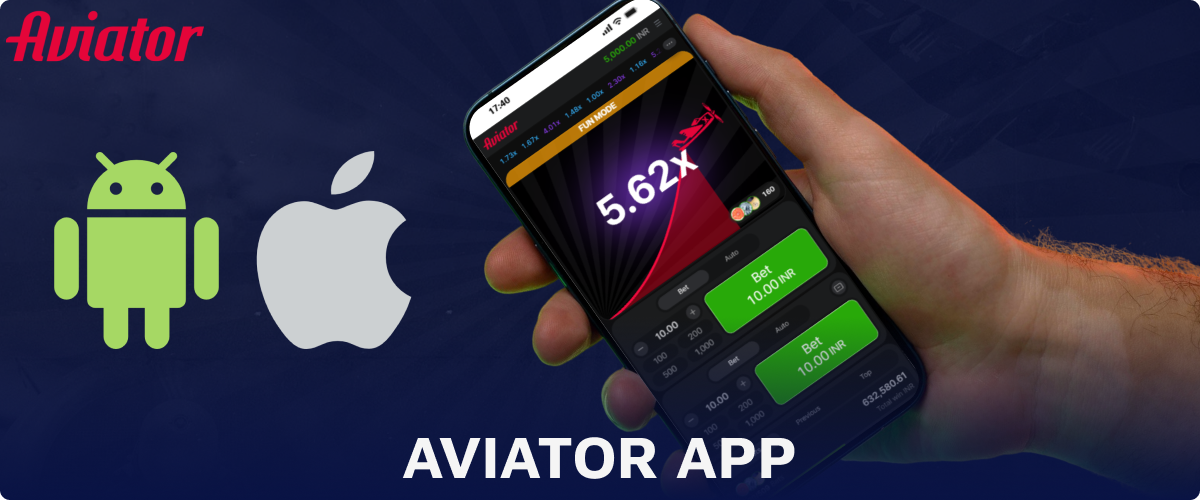 Aviator app for Abdroid and iOS devices available in India