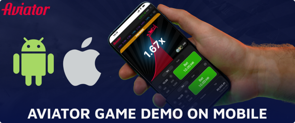 Demo mode on Aviator mobile app for players from India