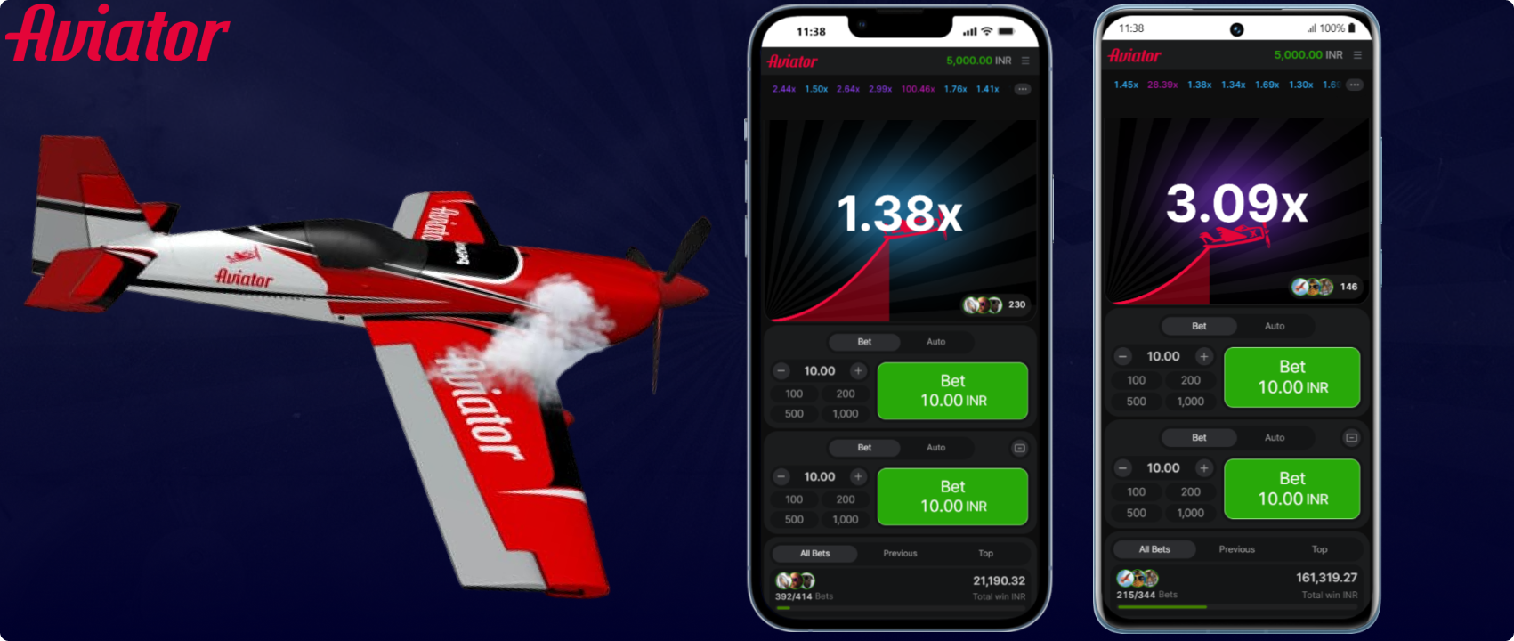 Information about the Aviator game available for players from India