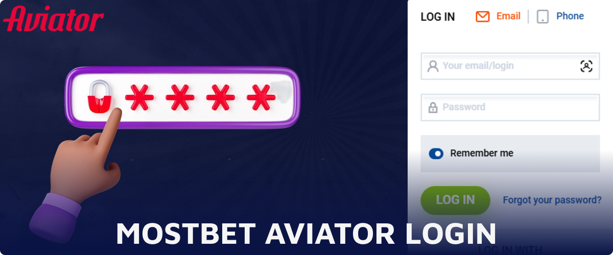 Instructions on logging in to Mostbet Aviator in India